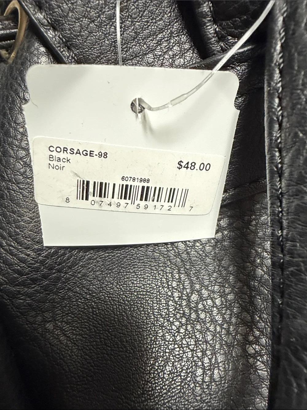 Aldo Black Leather Backpack